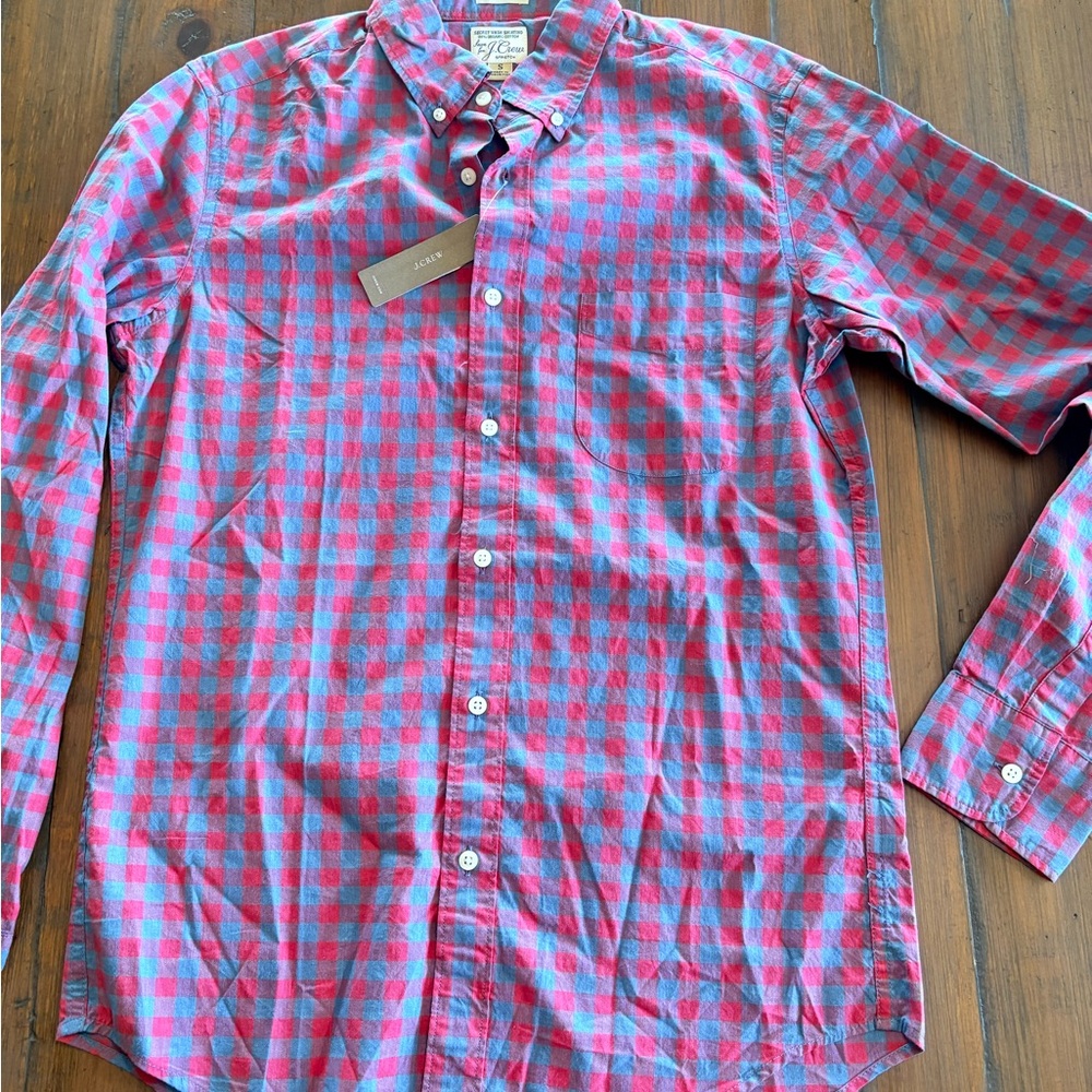J. Crew Red and Blue Plaid Casual Shirt